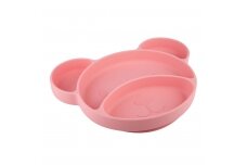 Silicone Suction Trigeminal Plate BEAR Canpol 51/401, Pink