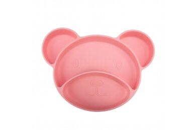 Silicone Suction Trigeminal Plate BEAR Canpol 51/401, Pink 1