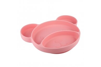 Silicone Suction Trigeminal Plate BEAR Canpol 51/401, Pink