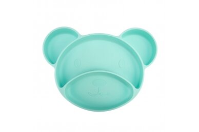 Silicone Suction Trigeminal Plate BEAR Canpol 51/401, Turquoise 1