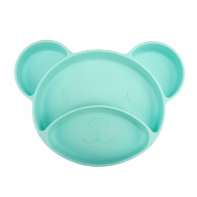 Silikoninė lėkštė su siurbtuku BEAR Canpol 51/401, Turquoise 1