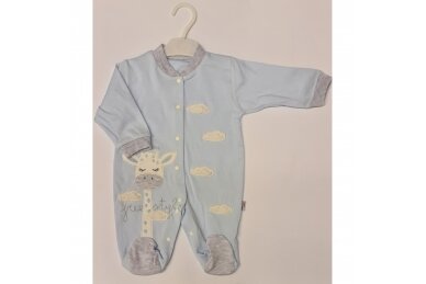 Baby Rompers Giraffe Blue