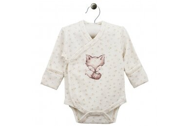 Cotton long sleeve bodysuit Lorita MOLLY cotton, 62 cm