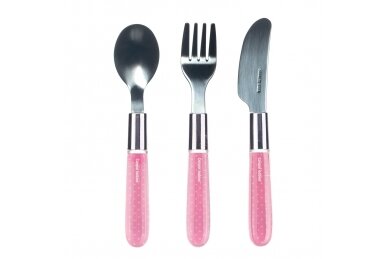 Stainless Steel Cutlery Set Canpol 9/477 Pink