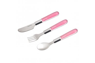 Stainless Steel Cutlery Set Canpol 9/477 Pink 1