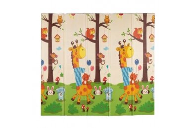 Folding double-sided foam mat GIRAFFE & ANIMALS 1