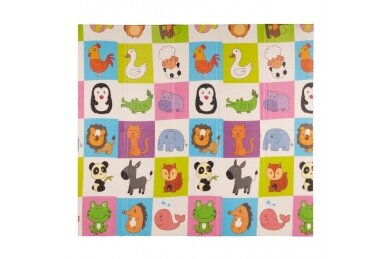 Folding double-sided foam mat GIRAFFE & ANIMALS 2