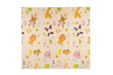 Folding double-sided foam mat NUMBERS & GIRAFFE 1