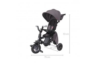 Tricycle QPlay  NOVA+Rubber Grey