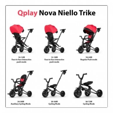 Triratukas sulankstomas  QPlay NOVA NIELLO Black 1