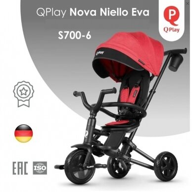 Triratukas sulankstomas  QPlay NOVA NIELLO Red