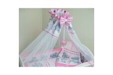 Tulle canopy for a baby crib Pink