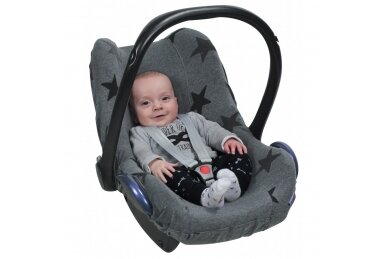 Cover for group 0+ car seats DOOKY Grey Stars 1