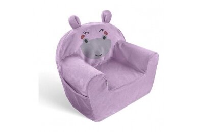 Baby pilow armchair Velvet HIPPO Purple 1