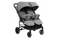 Kikka Boo Twin stroller Happy 2 Light Grey