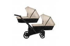 Stroller for twins and toddler KUNERT IVENTO DUO 2in1, Eco Cappuccino Metalic