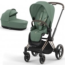 Vežimėlis Cybex Priam V4 LEAF GREEN Frame Rose Gold 2in1