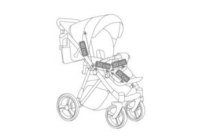 Stroller Camarelo NAVO-02, 3in1 9