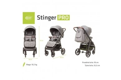 Stroller 4baby STINGER PRO Melage Grey 15