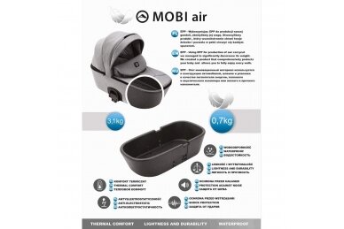 Stroller Adamex MOBI AIR LUX 2in1, TK 18 6