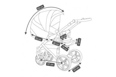 Stroller Camarelo BALEO 3in1 4