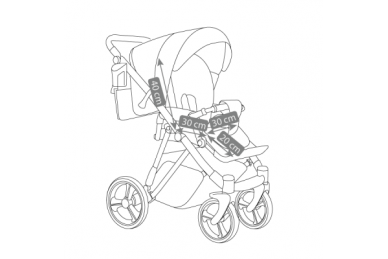 Stroller Camarelo NAVO-07, 3in1 10