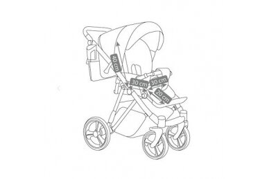 Stroller Camarelo OLLIO-01, 3in1 12