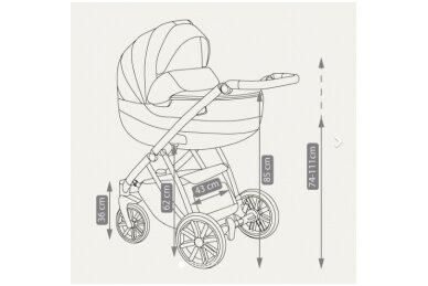 Stroller Camarelo ZEO-01 3in1 4