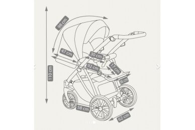 Stroller Camarelo ZEO-01 3in1 6