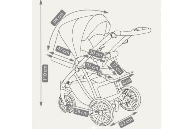 Stroller Camarelo ZEO-06, 3in1 6