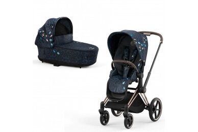 Stroller Cybex Priam V4 JEWELS OF NATURE  Frame Rose Gold 2in1