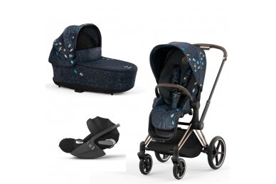 Stroller Cybex Priam V4 JEWELS OF NATURE  Frame Rose Gold 3in1