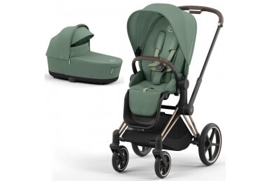 Stroller Cybex Priam V4 LEAF GREEN Frame Rose Gold 2in1