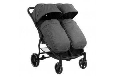 Kikka Boo Twin stroller Happy 2 Dark Grey 1