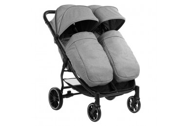 Kikka Boo Twin stroller Happy 2 Light Grey 1