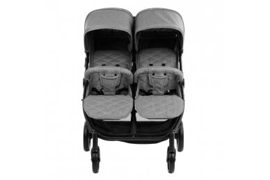 Kikka Boo Twin stroller Happy 2 Light Grey 3