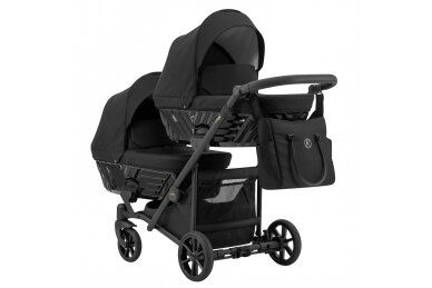 Stroller for twins and toddler KUNERT IVENTO DUO 2in1, Eco Black Pearl 2