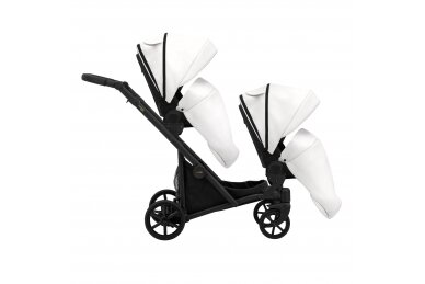 Stroller for twins and toddler KUNERT IVENTO DUO 2in1, Eco White Pearl 2