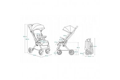 Stroller Lionelo CLOE, Green Emerald 17