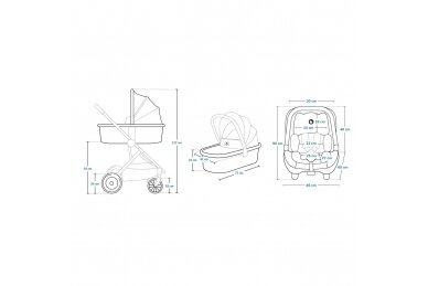 Stroller Lionelo AMBER 3in1 Graphite 27