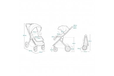 Stroller Lionelo AMBER 3in1 Graphite 28