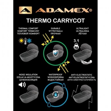 Коляска Adamex MOBI AIR LUX 2in1, PS 108 12