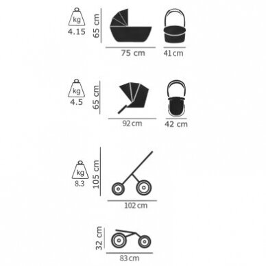 Коляска Camarelo BELAGIO 10, 3in1 3