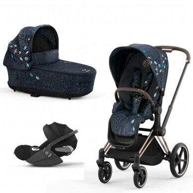 Vežimėlis Cybex Priam V4 JEWELS OF NATURE  Frame Rose Gold 3in1