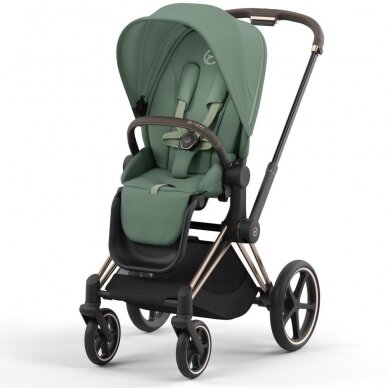 Vežimėlis Cybex Priam V4 LEAF GREEN Frame Rose Gold 2in1 2