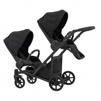 Vežimėlis dvynukams KUNERT IVENTO DUO 2in1, Eco Black Pearl 8