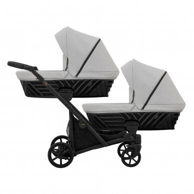 Коляска для двойни KUNERT IVENTO DUO 2in1, Eco Dove Grey