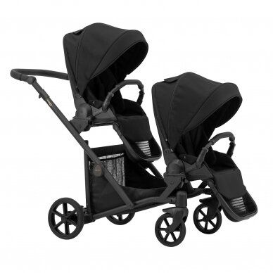 Vežimėlis dvynukams KUNERT IVENTO DUO 2in1, Eco Black Pearl 9