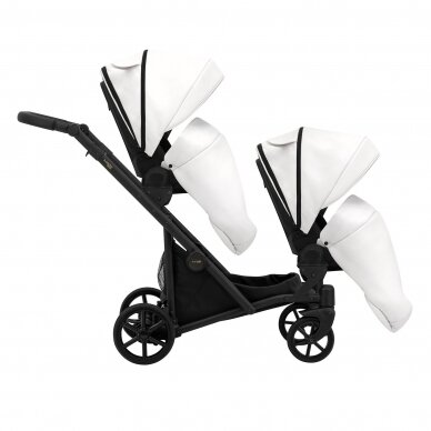 Коляска для двойни KUNERT IVENTO DUO 2in1, Eco White Pearl 2