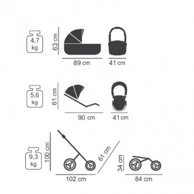 Vežimėlis JUNAMA TERMO 05, 3in1 13